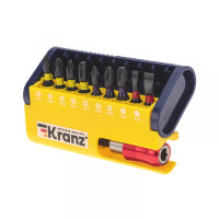 Набор бит с магнитным держателем, пластиковый кейс, 10 шт KRANZ, KR-92-0466 Набор бит с магнитным держателем, пластиковый кейс, 10 шт KRANZ, KR-92-0466