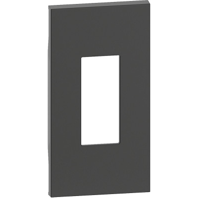 KG07M2 Bticino LIVING NOW. Лицевая панель для телефонных и компьютерных розеток 2 модуля.Цвет Черный., KG07M2