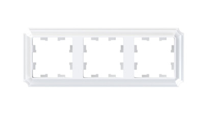 ATN100103 - ATLASDESIGN ANTIQUE 3-постовая РАМКА, универсальная, БЕЛЫЙ, Systeme Electric