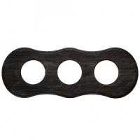 Bironi Рамка 3-х постовая (Угольно-черный) С.М.  BF8, BF8-630-119