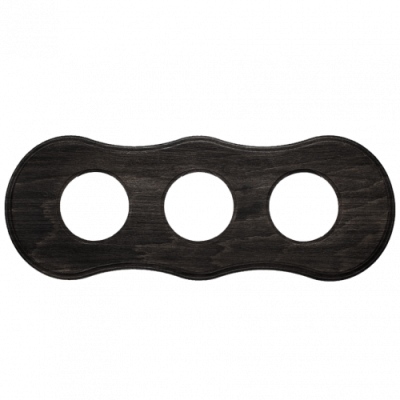 BIRONI Шедель Бук Угольно-черный Рамка 3-ая Форма восьмерки (скрытый монтаж), BF8-630-119