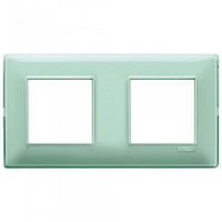 Vimar Накладка для 4 модулей (2+2) расстояние между центрами 71мм рефлекс "мята", 14643.44 Vimar Накладка для 4 модулей (2+2) расстояние между центрами 71мм рефлекс "мята", 14643.44