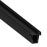 Donel, встраиваемый алюминиевый профиль 3в1 под натяжной потолок, 75х82,5х2000. Цвет:Черный,Серия:DN8ALE, DN18521RAL9005