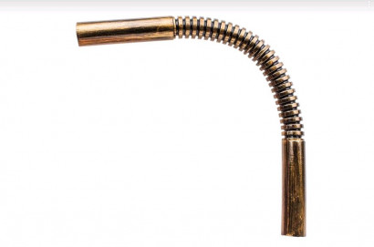 Bironi Угол соединительный плавный гофрированный для труб , пвх, цвет Медный Век, BTU1-16-16-1