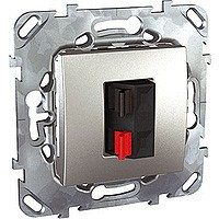 MGU5.486.30ZD - Unica top аудиорозетка, алюминий