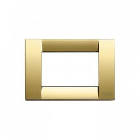Vimar Накладка для 3 модулей металл блестящее золото, 16733.32