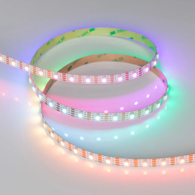 Светодиодная лента SPI-B60-10mm 5V RGB-PX1-BPT (12 W/m, IP20, 5060, 5m) (Arlight, бегущий огонь), 037855