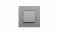 Выключатель 1-клавишный, Efapel Quadro 45, цвет алюминий матовый