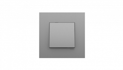 Выключатель 1-клавишный, Efapel Quadro 45, цвет алюминий матовый