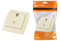 Выключатель на 2 направления 1 кл. с подсветкой 10А сл. кость "Онега" TDM Electric, SQ1805-0035