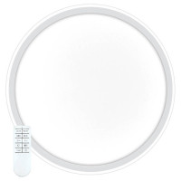 Светильник светодиодный управляемый с пультом, с батарейками 2*ААА, 100W, Max. 7000Lm, 3000К-6500K, IP20, белый  AL5800 RING, Feron 41558