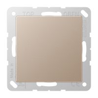 Крышка без отверстий, фиксация защёлкиванием, для произвольных вырезов (либо использование в качестве заглушки), возможно IP44; термопласт; шампань; A500, A594-0CH