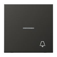 Клавиша для контрольного выключателя с подсветкой и символом "звонок"; антрацит, AL2990KO5KAN
