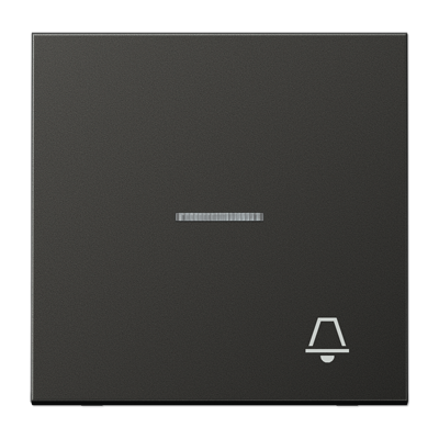Клавиша для контрольного выключателя с подсветкой и символом "звонок"; антрацит, AL2990KO5KAN