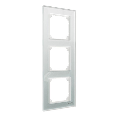 MERTEN M-Elegance РАМКА стеклянная 3 поста, БЕЛЫЙ КРИСТАЛЛ, SM