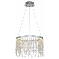 ST LUCE SL6201.103.24 Люстра подвесная ST-Luce Серебристый/Прозрачный LED 1*24W 3000K/4000K/6000K