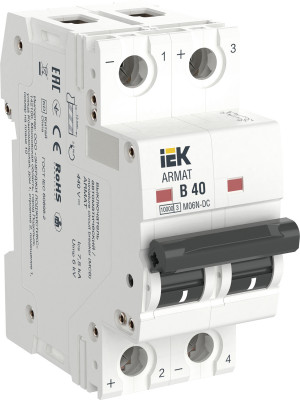 ARMAT Автоматический выключатель M06N-DC 2P B 40А IEK, AR-M06N-2-B040DC