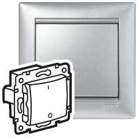 Legrand Переключатель одноклавишный трёхполюсный - Legrand Valena - 10А 400В безвинтовые зажимы - алюминий, 770103