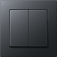 Jung Выключатель 2-клавишный,  серия A Creation