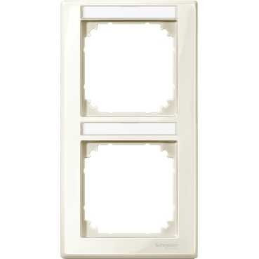 M-Smart Рамка 2-ная с полем для надписи верт., беж.