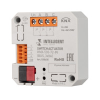 INTELLIGENT ARLIGHT Релейный модуль KNX-503-72-IN (BUS, 3x8A) (IARL, IP20 Пластик, 3 года), 038405