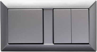 Jung Блок: Выключатель 1-клавишный + Выключатель 2-клавишный, серия ECO PROFI