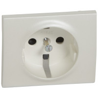 Legrand Лицевая панель - Galea Life - для розетки 2К+З - с защитными шторками - Pearl, 771521