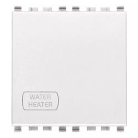 Vimar Выключатель 2P 20AX с индикатором "WATER/HEATER" 2M, белый, 20016.2.WH.B