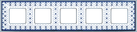 FD01475NECB Fede Belle Epoque Porcelain Рамка 5-ная, Black Lys-Bright Chrome