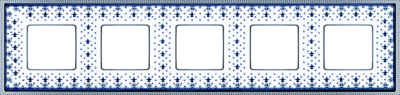 FD01475NECB Fede Belle Epoque Porcelain Рамка 5-ная, Black Lys-Bright Chrome