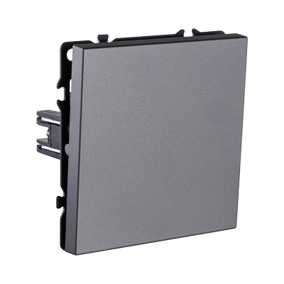 Выключатель кнопочный 1-клавишный 10А/250В, серый Kollinger Eclipse EC-006GY