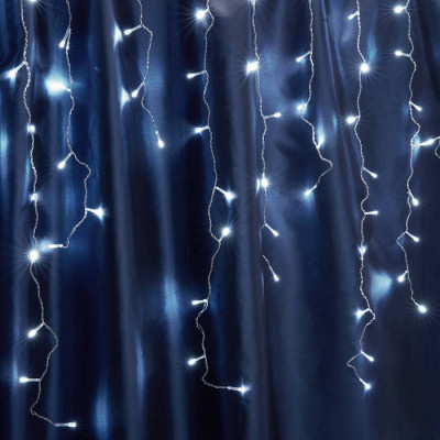 Гирлянда 230V 200 LED 5000K, длина 4,5м, высота 0,8м, IP44, сетевой шнур 3м в комплекте, CL22, Feron 32344