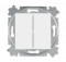 ABB EPJ Levit белый / белый Выключатель кнопочный 2-клавишный