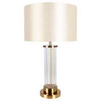 Arte Lamp MATAR, Светильник настольный интерьерный, цвет арматуры - ПОЛИРОВАННАЯ МЕДЬ, цвет плафона/декора - КРЕМОВЫЙ, 1х60W E27, A4027LT-1PB