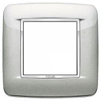 Vimar Накладка с закруглениями для 2 модулей серебряный металлик, 20672.C10