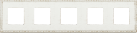 FD01215BD Fede Toledo Provence Рамка 5-ная, White Decape
