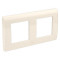 ДКС Рамка на 2+2 модуля (двухместная), слоновая кость, RAL9001, 75012O