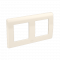 ДКС Рамка на 2+2 модуля (двухместная), слоновая кость, RAL9001, 75012O