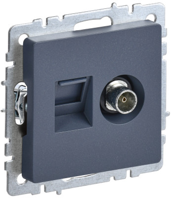 BRITE Роз. двойная TV+RJ45 кат.5E РТВ/РК12-БрМ мар. IEK, BR-AK20-1-K35