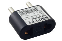 Переходник (тип CEE 7/17 - тип А/F) плоский 10А макс. 250В черный TDM Electric, SQ1806-0088