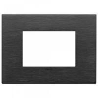 Vimar Накладка на 3 модуля, черная сатинированая, 22653.13