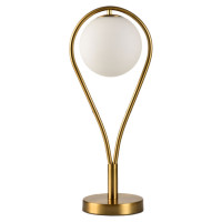 LUSSOLE Cleburne Настольные лампы, цвет основания - бронзовый, плафон - стекло (цвет - белый), 1x40W G9, LSP-0612