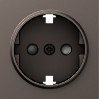 Donel A07 мокко накладка для розетки Schuko с заземлением, со шторками 16A 250 В~,серия DB, DE22053