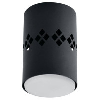 Светильник потолочный 12W, 230V, GX53 и подсветка 1W, 4000K, черный HL351, Feron 41456