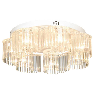 LUSSOLE Dale Люстры потолочные, цвет основания - белый, плафон - стекло (цвет - прозрачный), 7x40W E14, LSP-8451