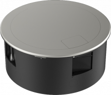 Donel Лючок в пол 12 мод. (4 мод. 45х45 мм. + 4 мод. 22.5х45 мм.) круглый, верт. установка, металл, DFB12RSM