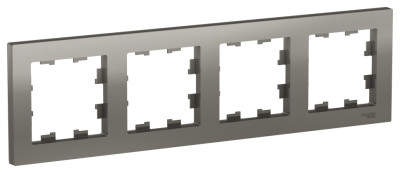 ATN000904 - ATLASDESIGN 4-постовая РАМКА, универсальная, СТАЛЬ, Systeme Electric