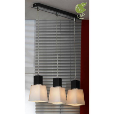 LUSSOLE LENTE Подвесной светильник, цвет основания - хром, плафон - стекло (цвет - белый), 3x6W E14, GRLSC-2506-03