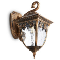 Светильник садово-парковый, 60W 230V E27 черное золото, IP44, PL4072, Feron 11484