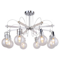LUSSOLE MOHAVE Люстра потолочная, цвет основания - хром, плафон - стекло (цвет - прозрачный), 8x40W E14, LSP-8088